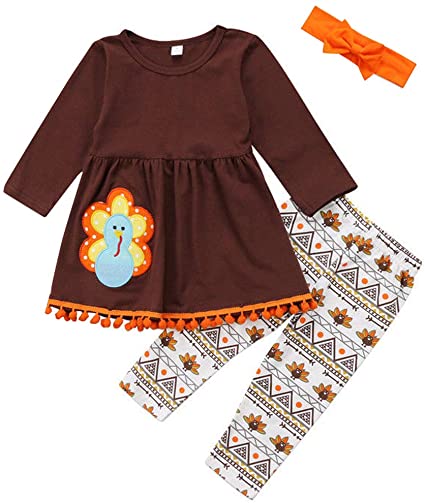 Photo 1 of 2-7T Kids Baby Girls Thanksgiving Outfits Turkey Flare Tunic Dress Shirt Pants Headband Fall Winter Sets
SIZE 4-5 YRS