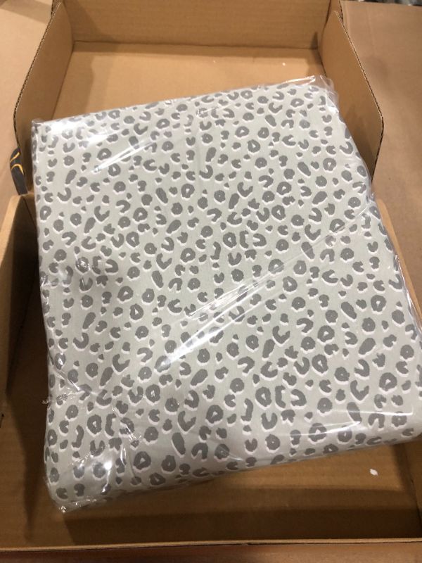 Photo 1 of Amazon Basics Light-Weight Microfiber Duvet Cover Set with Zipper Closure - Twin/Twin XL, Grey Cheetah