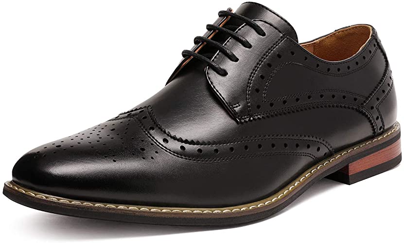 Photo 1 of DREAM PAIRS Bruno Marc Moda Italy Men's Prince Classic Modern Formal Oxford Wingtip Lace Up Dress Shoes