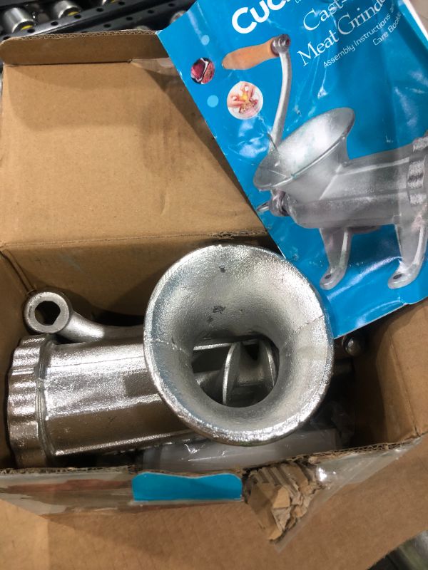 Photo 1 of Cast Iron Table Mount Meat Grinder - Mincer Includes Two 3/4" Cutting Disks and Sausage Stuffer Funnel, Heavy Duty