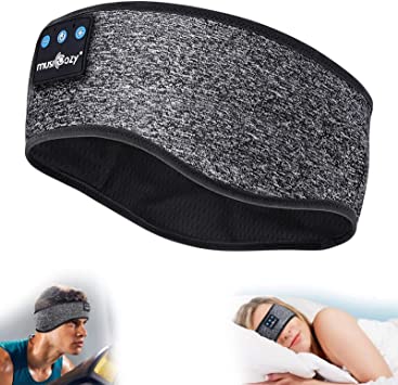Photo 1 of MUSICOZY Sleep Headphones Bluetooth Headband, Wireless Music Sleeping Headphones Sleep Mask Earbuds IPX6 Waterproof for Side Sleepers Workout Running Insomnia Travel Yoga Cool Tech Gadgets Unique Gift
