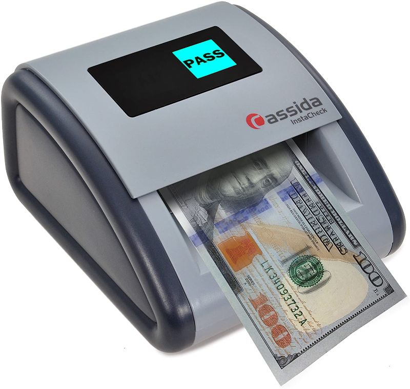 Photo 1 of Cassida InstaCheck Small Footprint, Easy to Read Automatic Counterfeit Detector with Infrared, Magnetic and Ultraviolet Sensors, Compact and Lightweight