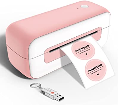 Photo 1 of Pink Label Printer, Thermal Label Printer 4x6, Desktop Shipping Label Printer for Small Busines, Compatible with Amazon, Ebay, Shopify, Etsy, UPS, FedEx, DHL, etc