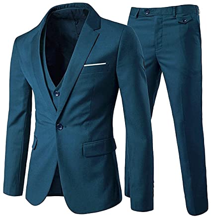 Photo 1 of Cloudstyle Mens 3-Piece Suit Notched Lapel One Button Slim Fit Formal Jacket Vest Pants Set
SIZE XL