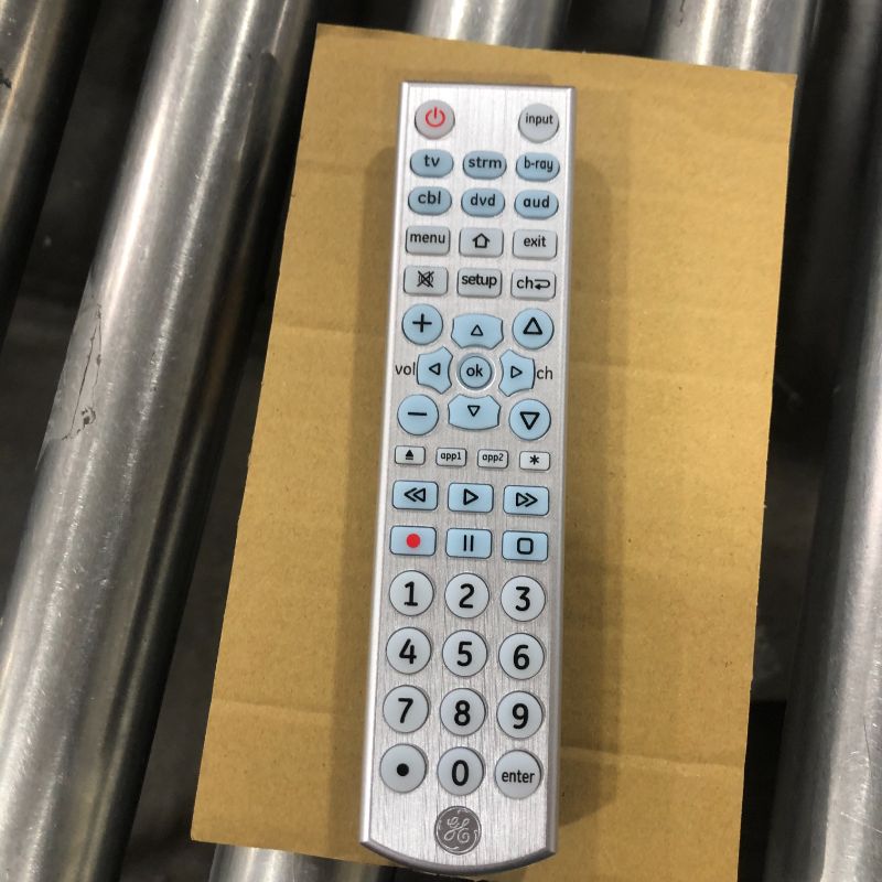 Photo 2 of GE Big Button Backlit Universal Remote Control, 6-Device, Silver 33712