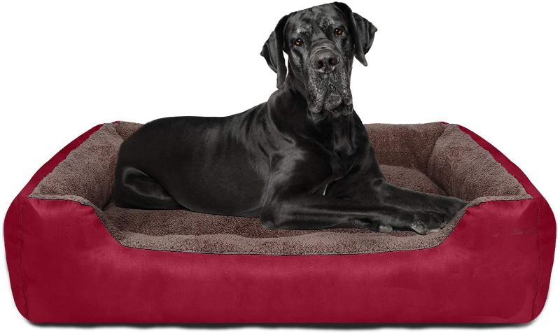 Photo 1 of CLOUDZONE Dog Beds for Large Dogs, Large Dog Bed Machine Washable Rectangle Breathable Soft Padding with Nonskid Bottom Pet Bed for Medium and Large Dogs or Multiple
