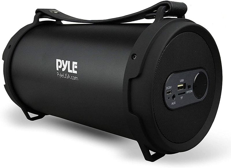 Photo 1 of Pyle Portable Speaker, Boombox, Bluetooth Speakers, Rechargeable Battery, Surround Sound, Digital Sound Amplifier, USB/SD/FM Radio, Wireless Hi-Fi Active Stereo Speaker System in Black (PBMSPG7)
