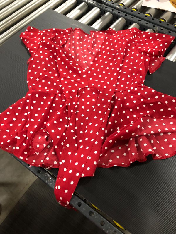 Photo 1 of Womens Polka Dot Blouse (XL)