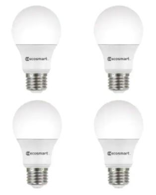 Photo 1 of 100-Watt Equivalent A19 Non-Dimmable LED Light Bulb Daylight (4-Pack)