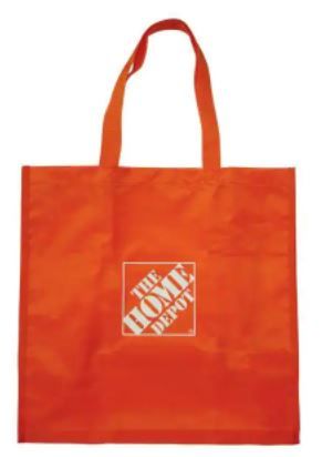 Photo 2 of 4 PACK - .25 in. Orange Reusable Shopping Bag