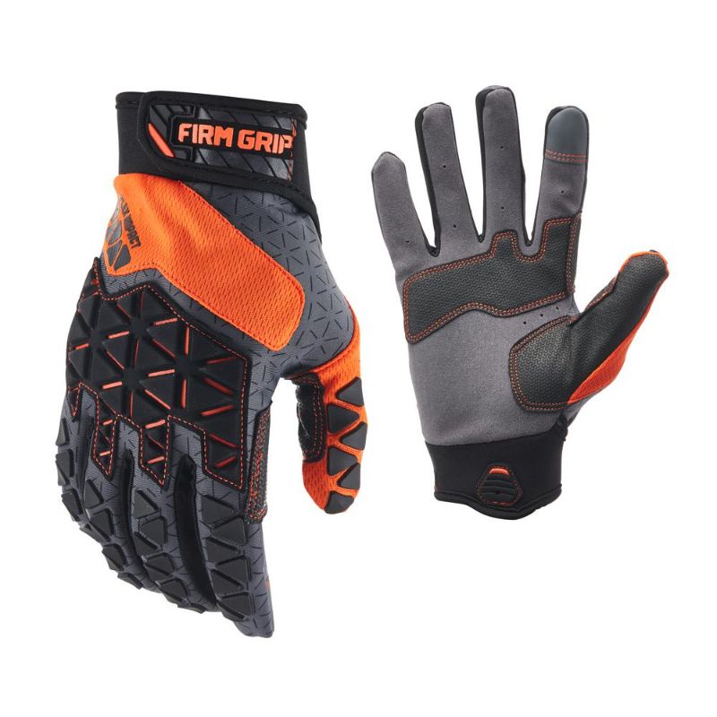 Photo 1 of 2 PACK - FIRM GRIP PRO-Fit Flex Impact Medium Gloves, Black (MEDIUM)