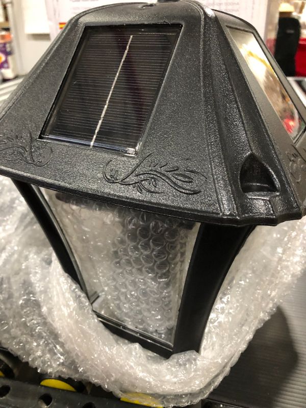 Photo 1 of AMA SONIC
Baytown II Bulb 1-Light Black LED Outdoor Solar Post Light with Wall Sconce and Pier Base Mount Options