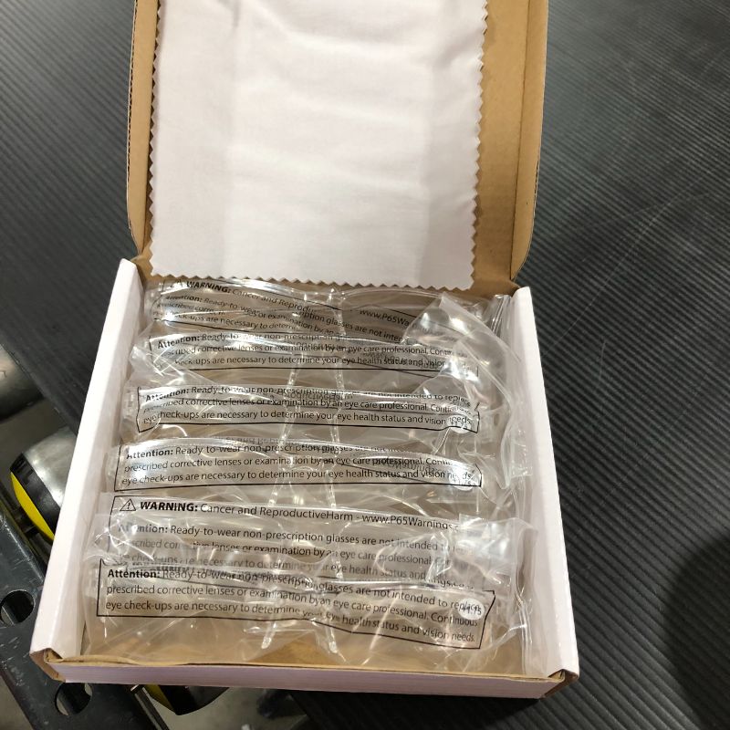 Photo 1 of 6 Pack Reading Glasses by BOOST EYEWEAR, Clear Half Rim Frames, for Men and Women, with Comfort Spring Loaded Hinges, Clear, 6 Pairs (+1.75)