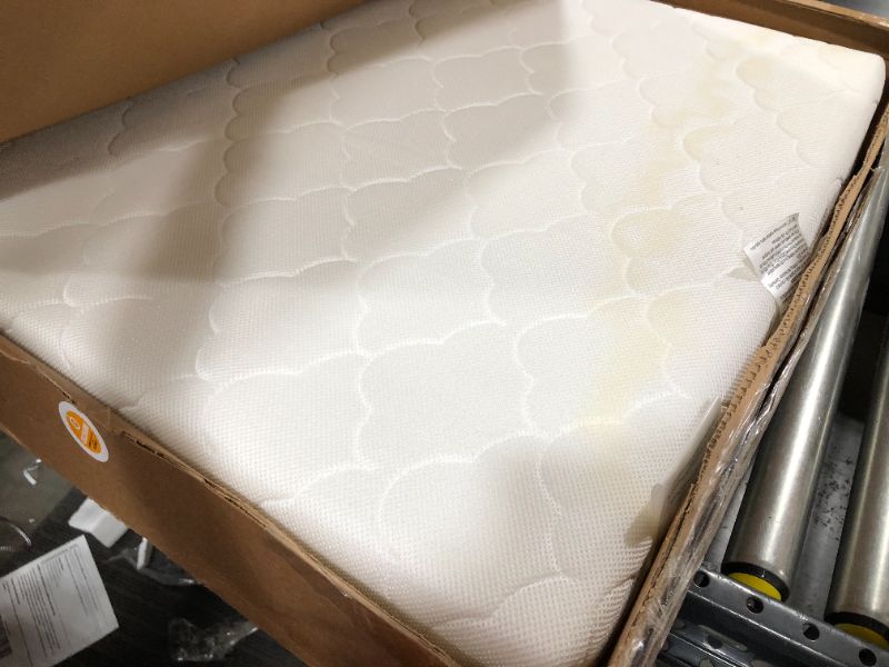 Photo 1 of Newton Baby Crib Mattress and Toddler Bed - 100% Breathable Proven to Reduce Suffocation Risk, 100% Washable, 2-Stage, Non-Toxic Better Than Organic, Removable Cover - Deluxe 5.5" Thick- White