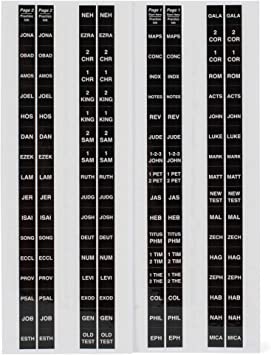 Photo 2 of Black Quick Reference Adhesive Old and New Testament Bible Indexing Tabs