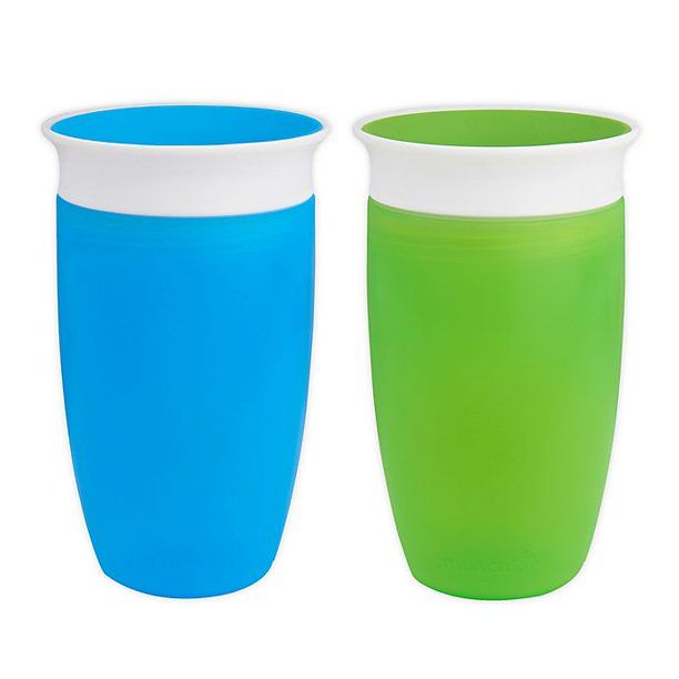 Photo 1 of Munchkin Miracle 360 Degree Sippy Cup, 10oz, Blue/Green, 2 Pack
