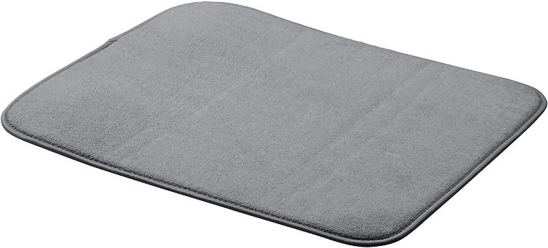 Photo 1 of Amazon Basics Dish Drying Mat - 16" x 18" - Charcoal, 1 PACK 