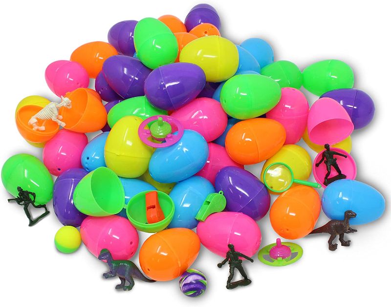 Photo 1 of JOYIN 100 Pcs Prefilled Easter Eggs with Novelty Toys Premium for Easter Theme Party Favor, Easter Eggs Hunt, Easter Basket Stuffers Fillers, Classroom Supplies
