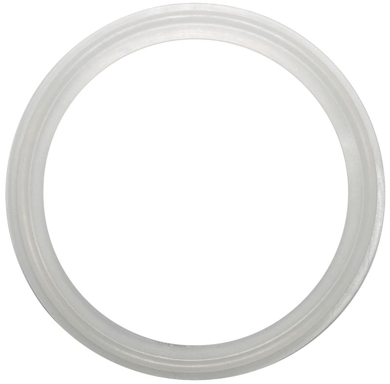 Photo 1 of DR.COMPONENT 3" Sanitary Standard Tri-Clamp Gaskets (Pack of 15) Clear Silicone
