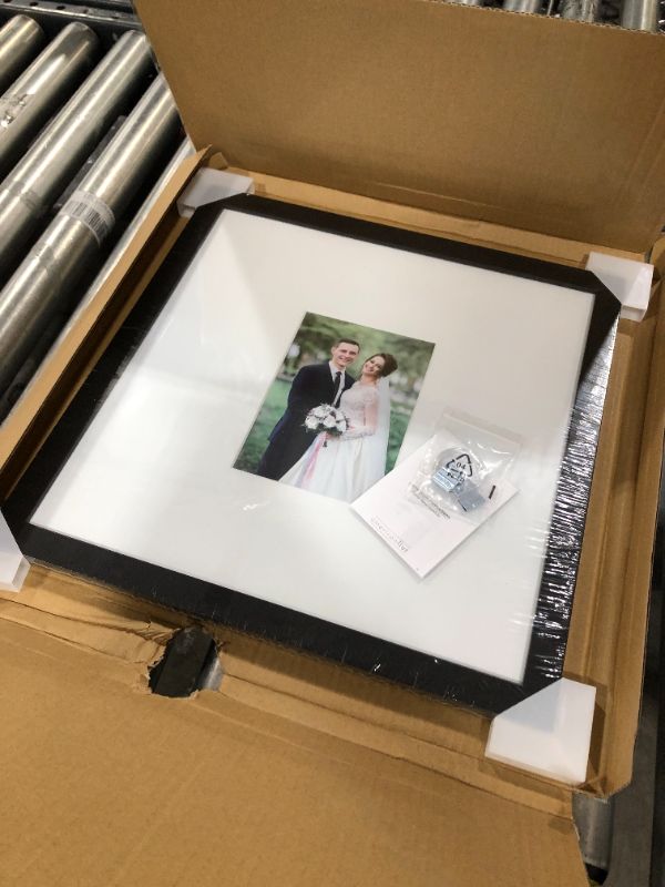 Photo 2 of 14x14 Black Wedding Frame - Fits 5x7 Photo w/Mat, 14x14 w/out Mat
