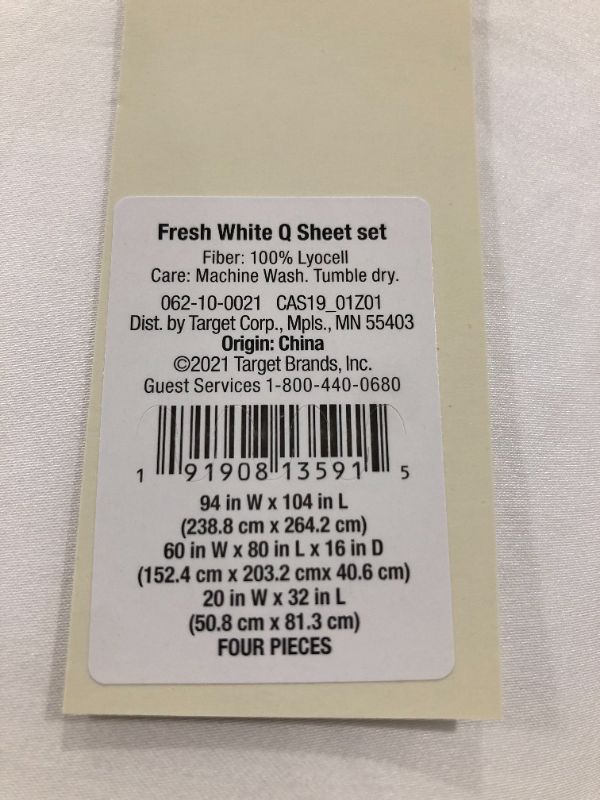 Photo 1 of 400 Thread Count Washed Lyocell Solid Sheet Set - Casaluna™ SIZE QUEEN

