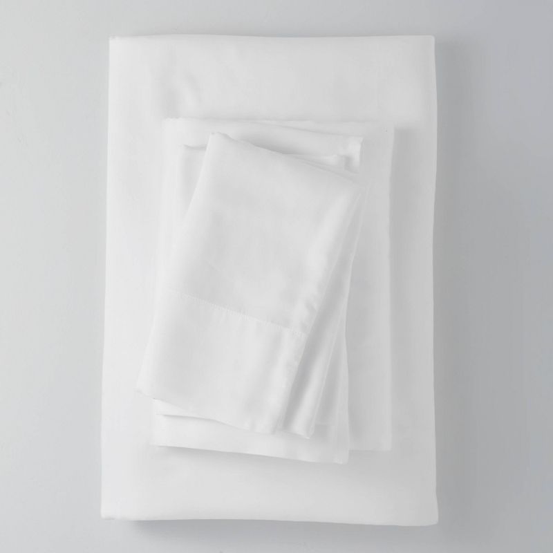 Photo 1 of 400 Thread Count Washed Lyocell Solid Sheet Set - Casaluna™ QUEEN 

