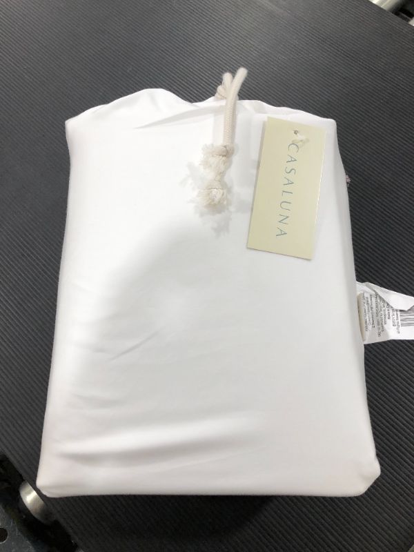 Photo 1 of 400 Thread Count Washed Lyocell Solid Sheet Set - Casaluna™ QUEEN 

