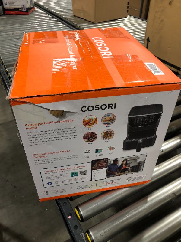 Photo 5 of COSORI Air Fryer Oven Combo 5.8QT Max Xl Large Cooker (Cookbook with 100 Recipes), One-Touch Screen with 11 Precise Presets and Shake Reminder, Nonstick and Dishwasher-Safe Square Design Basket, Black
