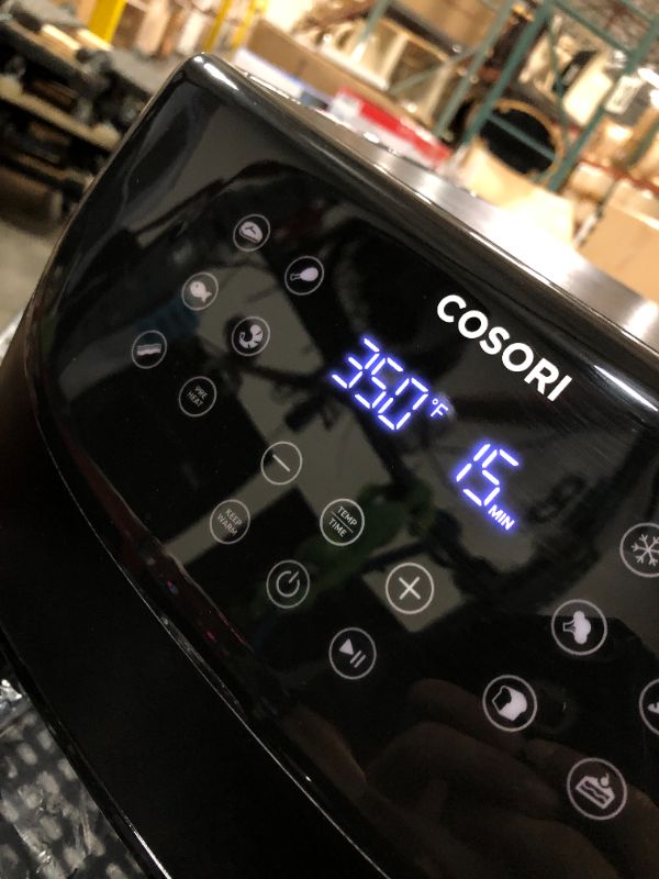 Photo 4 of COSORI Air Fryer Oven Combo 5.8QT Max Xl Large Cooker (Cookbook with 100 Recipes), One-Touch Screen with 11 Precise Presets and Shake Reminder, Nonstick and Dishwasher-Safe Square Design Basket, Black
