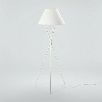 Photo 1 of THRESHOLD FLOOR LAMP - PULL CHAIN SWITCH WHITE FINISH FABRIC SHADE