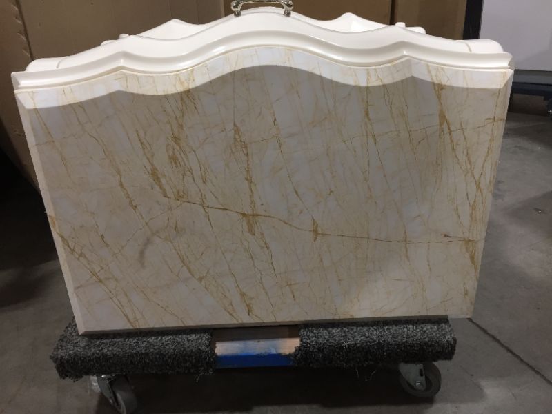 Photo 6 of FAUX MARBLE TOP 2 DRAWER MARBLE TOP DRESSER 30L X 22W X 32H