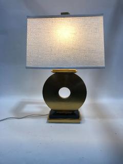 Photo 1 of GOLD O SHAPED BASE LAMP 22H INCHES