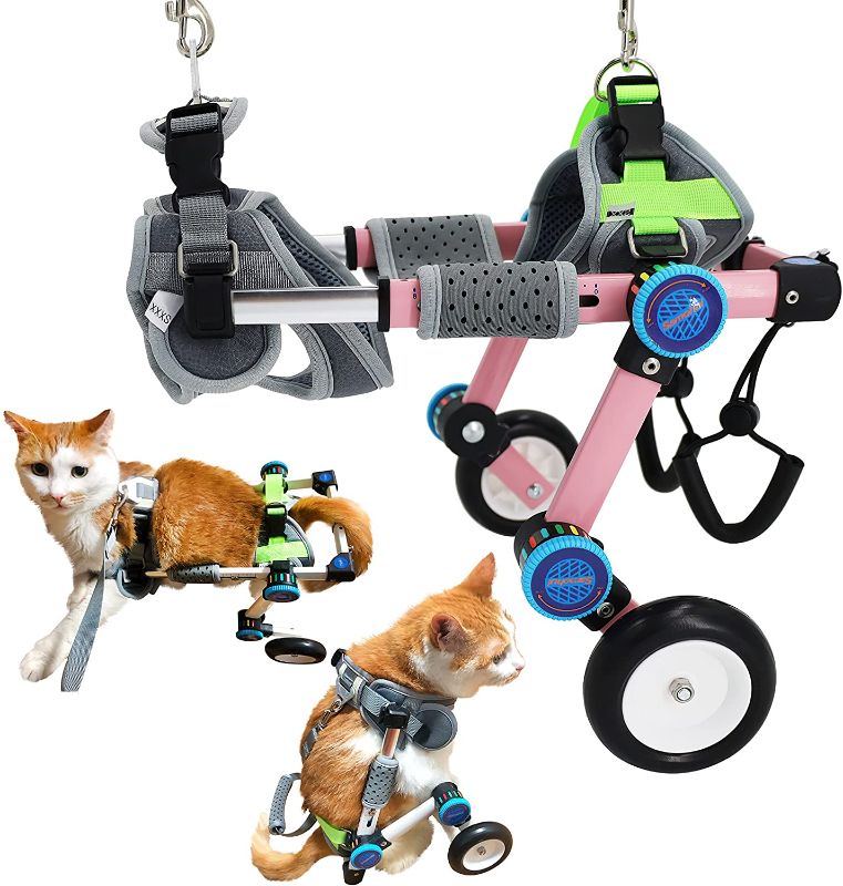 Photo 1 of Adjustable Dog Cart/Wheelchair,Fordable Dog Wheelchair for Back Legs,Assist Small Pets with Paralyzed Hind Limbs to Recover Their Mobility Two Colour 5-Size
