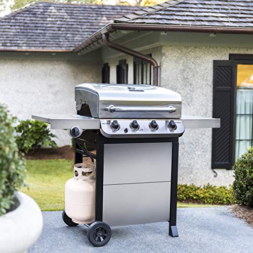 Photo 3 of Char-Broil 463377319 Performance 4-Burner Cart Style Liquid Propane Gas Grill, Stainless Steel
