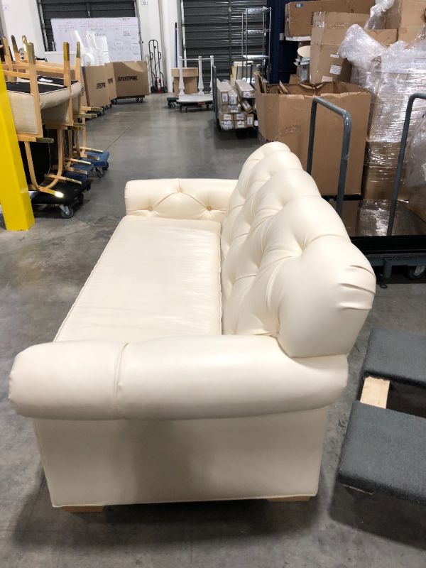 Photo 3 of 
Fuax Leather 2 SEAT LOVESEAT CREME COLOR 34L X 71W X 33H INCHES (COUCH ONLY)