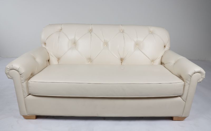 Photo 1 of 
Fuax Leather 2 SEAT LOVESEAT CREME COLOR 34L X 71W X 33H INCHES (COUCH ONLY)
