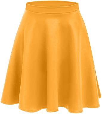 Photo 1 of Women's Midi Skirt Flared Stretch Skirt for Women Reg & Plus Size. Casual A line, Basic Everyday Wear, Formal Office