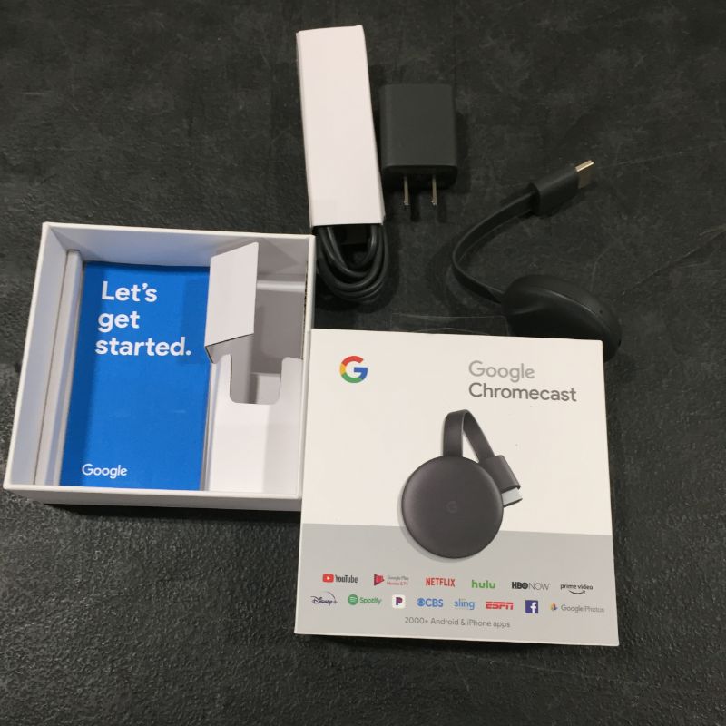 Photo 2 of Google Nest GA00439-US Google Chromecast - 3rd Generation Black Smart Home Accessories and Parts Smart Hub Accessories Media Player