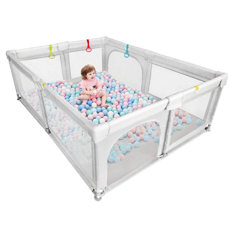 Photo 1 of Dripex Kids Safety Activity Center Indoor Outdoor Toddler Fence with Breathable Mesh Extra Large Play Yard for Boys Girls Babies,120*180cm Baby Playpen