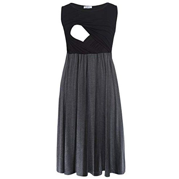 Photo 1 of Smallshow Women's Sleeveless Nursing Dress, Medium