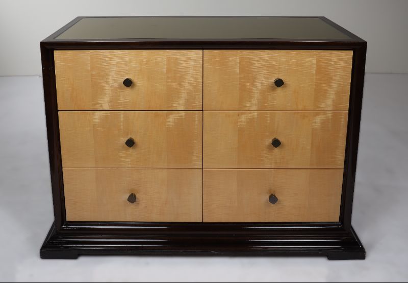 Photo 2 of 6 DRAWER ESPRESSO DRESSER WITH BAR REFLECTIVE GOLD TOP 48L X 19W X 36H INCHES