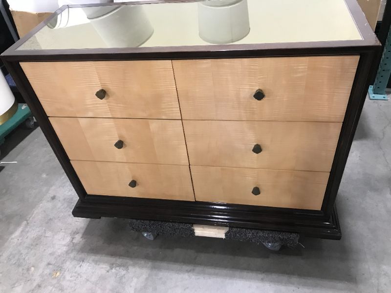 Photo 5 of 6 DRAWER ESPRESSO DRESSER WITH BAR REFLECTIVE GOLD TOP 48L X 19W X 36H INCHES