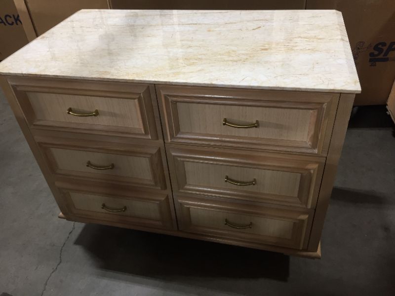 Photo 5 of 4 DRAWER WOODEN DRESSER H33 INCH W47 INCH L25 INCH (DRESSER ONLY)