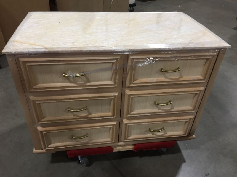 Photo 5 of 4 DRAWER WOODEN DRESSER H33 INCH W47 INCH L25 INCH (DRESSER ONLY)