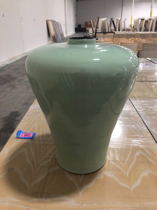 Photo 2 of Green Vase 18H x 14Dia Inches