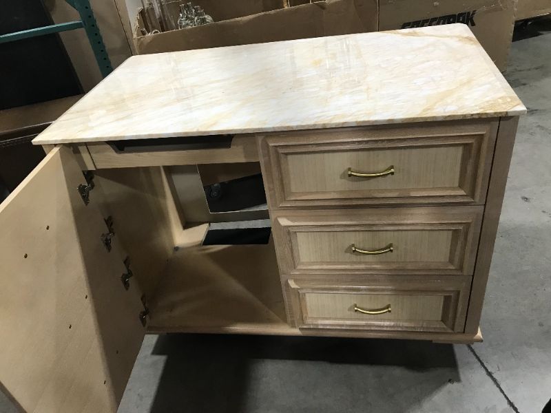 Photo 4 of 4 DRAWER WOODEN DRESSER H33 INCH W47 INCH L25 INCH (DRESSER ONLY)