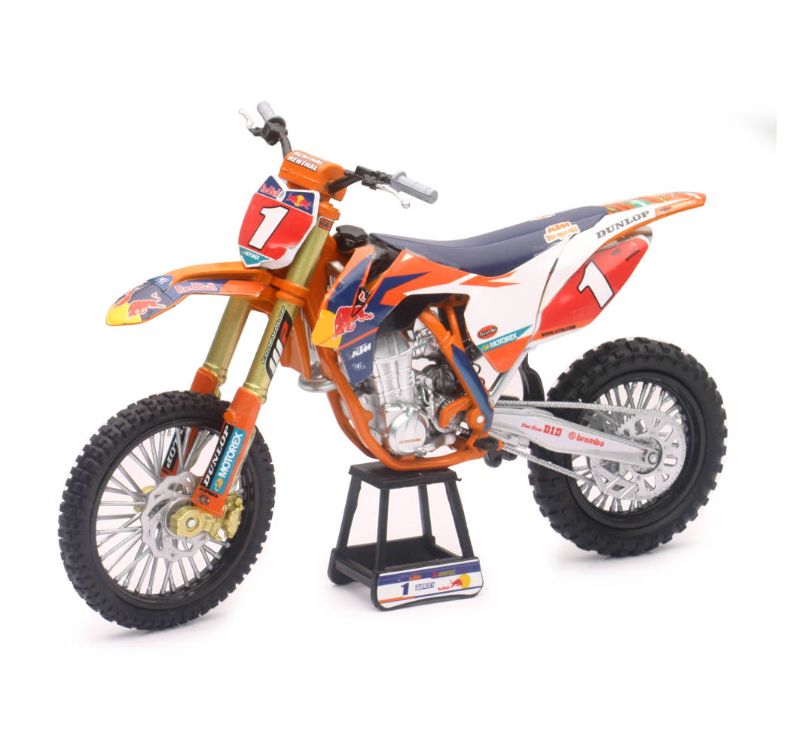 Photo 1 of KTM 450 SX-F #1 Ryan Dungey Red Bull Factory Racing Championship Edition 1/10 Diecast Motorcycle Model by New Ray
