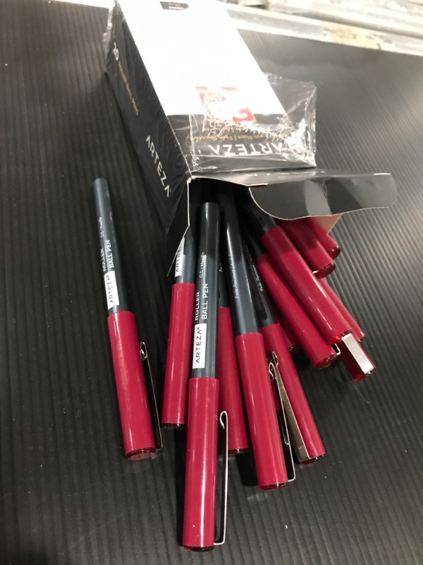 Photo 2 of Red Roller Ball Pens, 0.5 mm Needle Point - 20 Pack