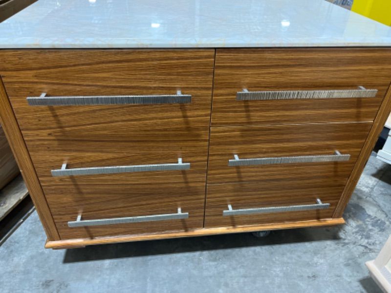 Photo 1 of 4 DRAWER WOODEN DRESSER H36 INCH W48 INCH L26 INCH DRESSER