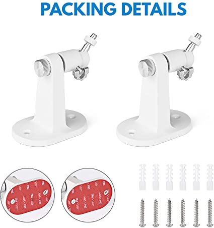 Photo 1 of 4Pack Adjustable Security Wall Mount Bracket for Ring Stick Up Cam & Ring Indoor Cam, Perfect View Angle for Ring Surveillance Camera System - White

